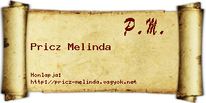 Pricz Melinda névjegykártya